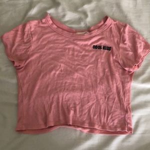 Pink Cool Kids Cropped T-Shirt